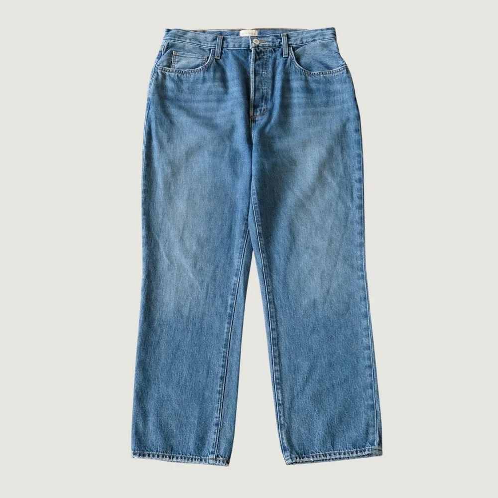 Favorite Daughter The Otto High Rise Boyfriend Ankle Jean Havana Blue Denim 32